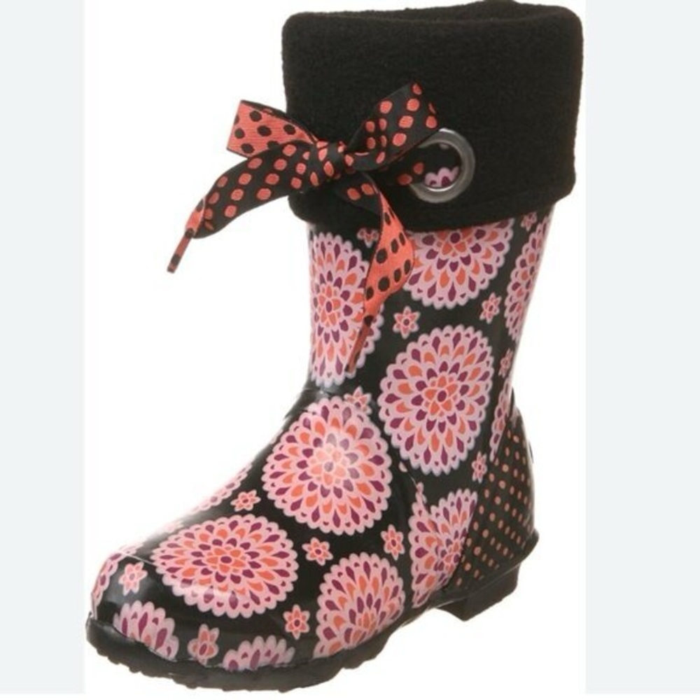 Bogs Big Kid's Flower Dot Miss Becca Dahlia Waterproof Insulated Winter Boots